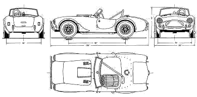 Car (photo sketch drawing-car scheme) AC Cobra