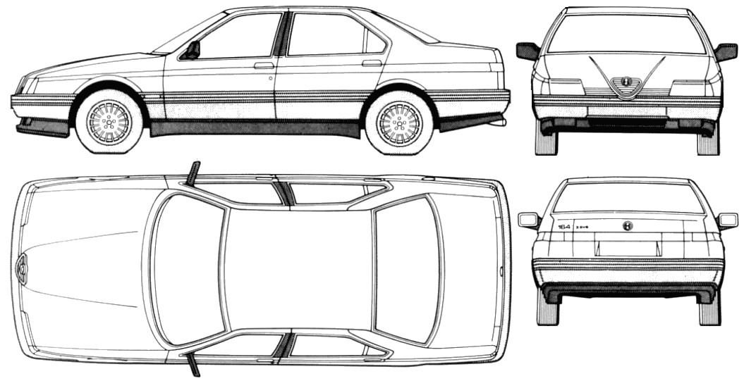 小汽車 Alfa Romeo 164 1991