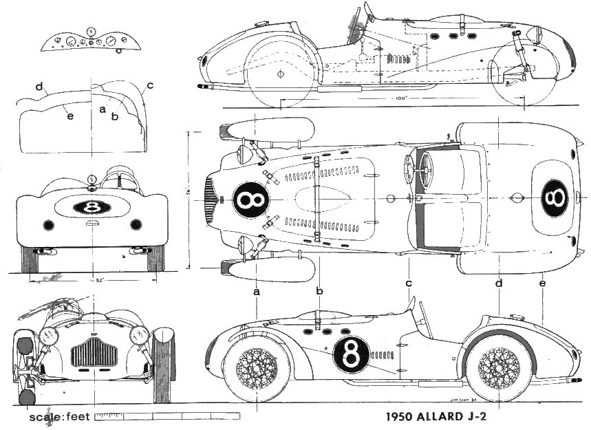 小汽車 Allard J2 1959