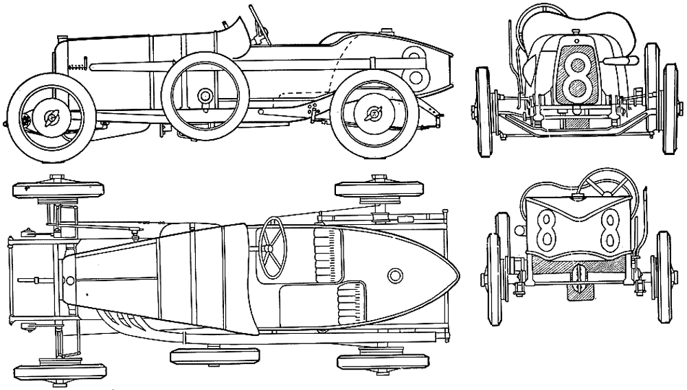 Mašīna Aston Martin 1921 5 GP