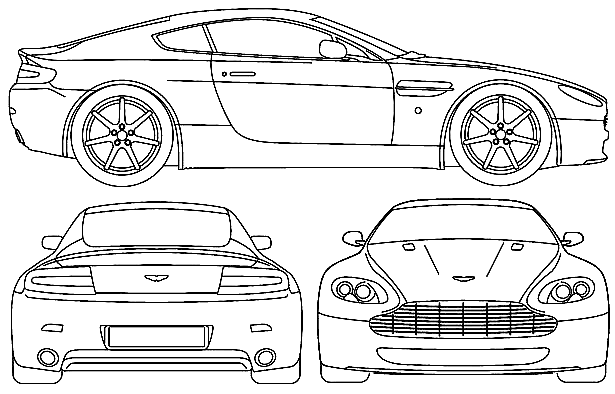 자동차 Aston Martin V8 Vantage 2005