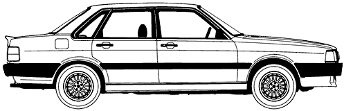 Karozza Audi 80 GTE 4-Door 1986