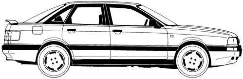 자동차 Audi 90 1988