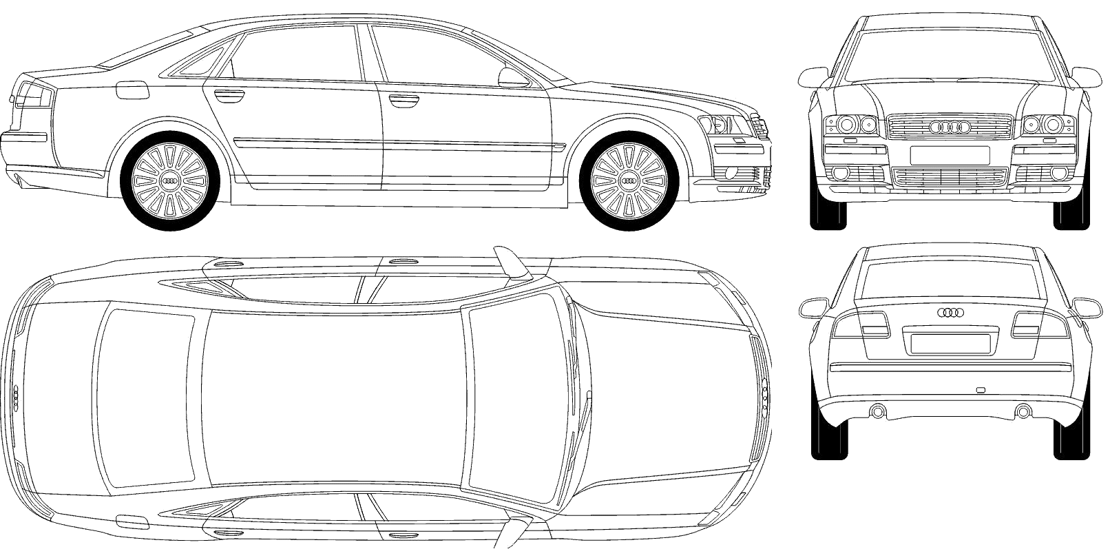 小汽车 Audi A8L 2003