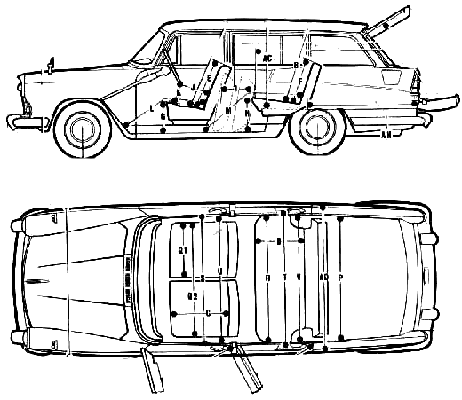 자동차 Austin Cambridge A60 Countryman 1969
