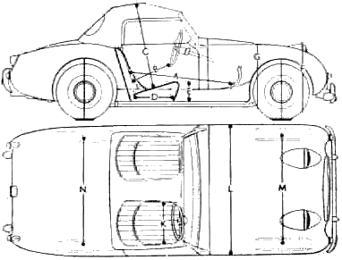 자동차 Austin Healy Sprite 1959