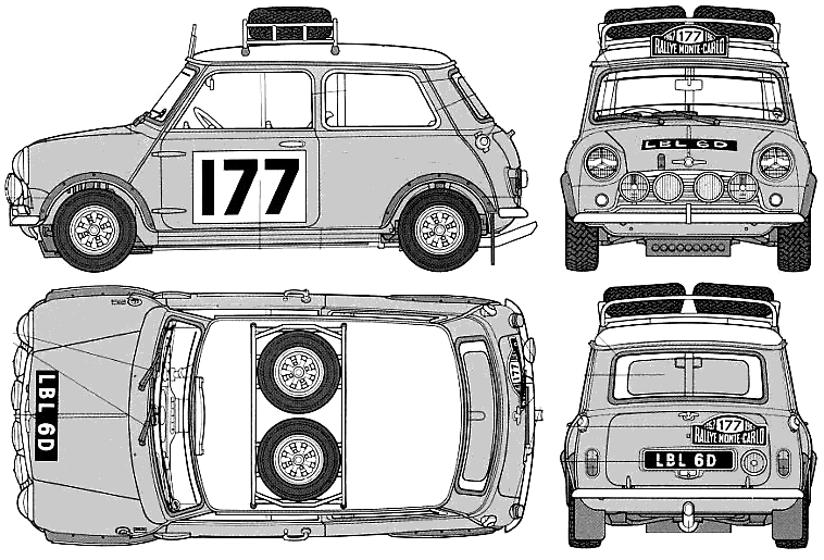 小汽车 Austin Mini Cooper S 1275 Rally 1965