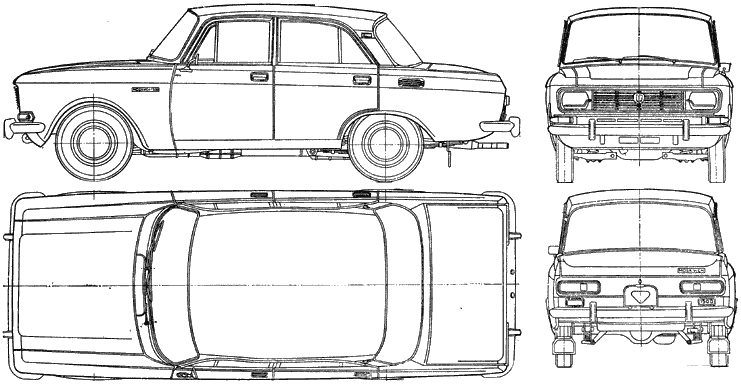 Car AZLK Moskvich 2140 1966-1988