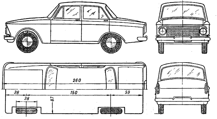 Cotxe AZLK Moskvich 408 1964-71