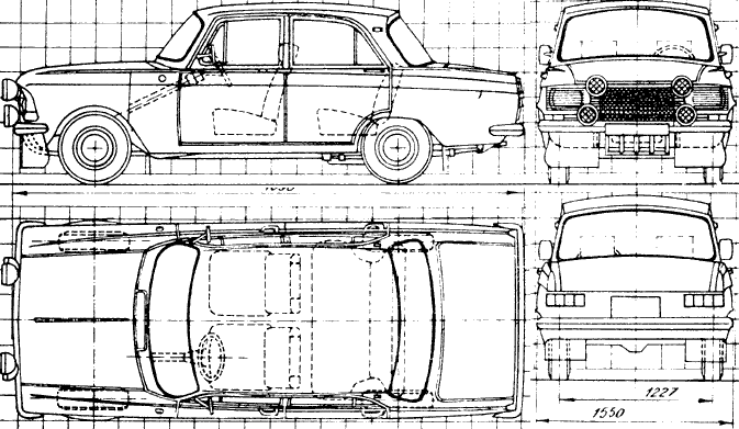 Cotxe AZLK Moskvich 412 1967-89 