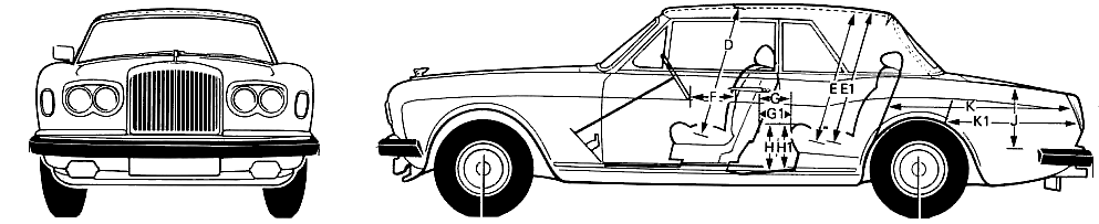 小汽车 Bentley Corniche 1981