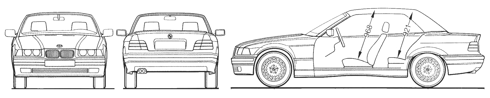 Karozza BMW 3 Cabrio (E36) 
