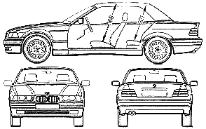 Karozza BMW 3 Cabrio (E36) 1998 