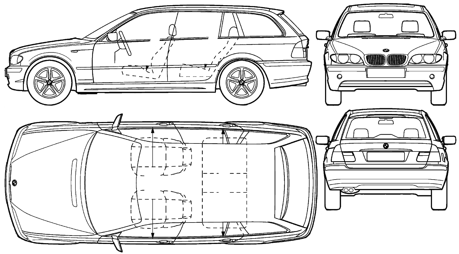 Mašīna BMW 3-Series Touring 2004