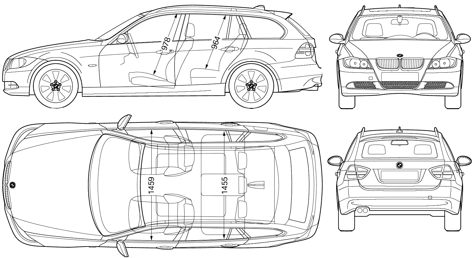 Cotxe BMW 3-Series Touring 2006 (E90) 
