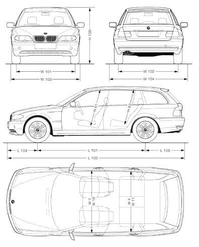 Cotxe BMW 3 Touring (E46) 