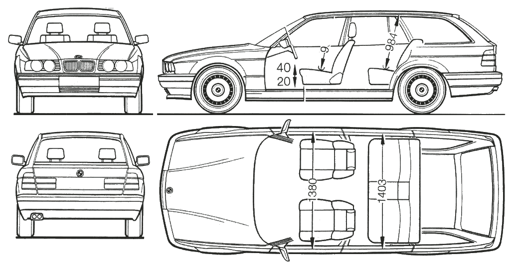 Karozza BMW 5 Touring (E34) 