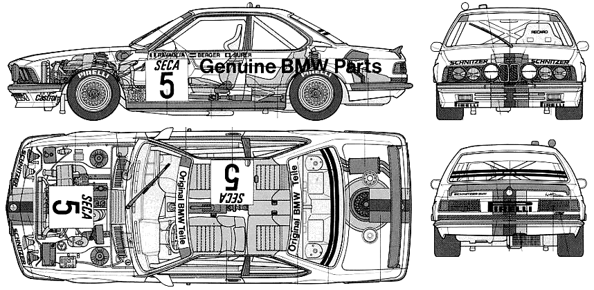 小汽车 BMW 635 CSI Gr.A 1983 (E24) 