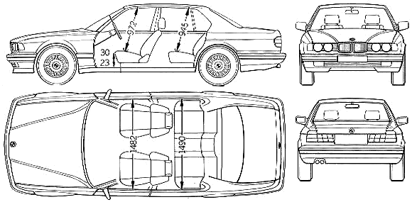 Automobilis BMW 7-Series 1994 (E32) 
