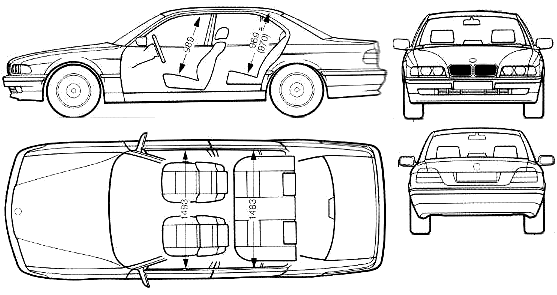 Cotxe BMW 7-Series 1997 (E38) 