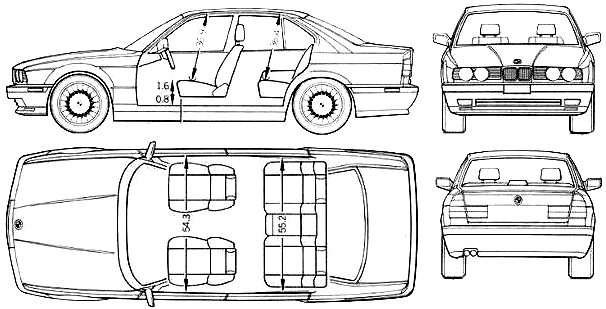 小汽车 BMW M5 1991 (E34) 