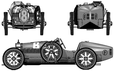 Karozza Bugatti 35 1925