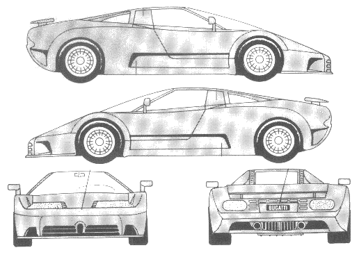 Karozza Bugatti EB 110