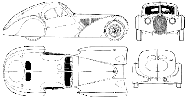 小汽車 Bugatti T 57 SC Atlantic 