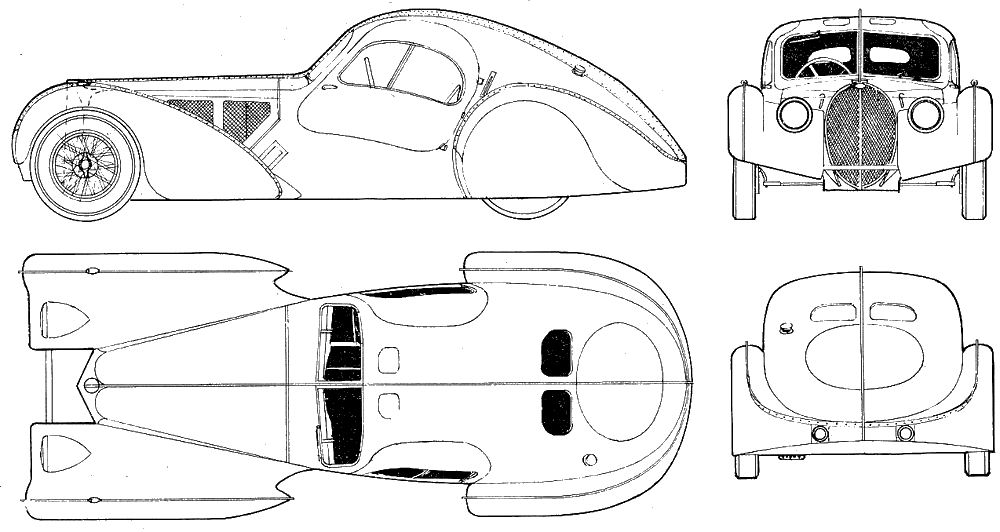 小汽车 Bugatti Type 57 SC