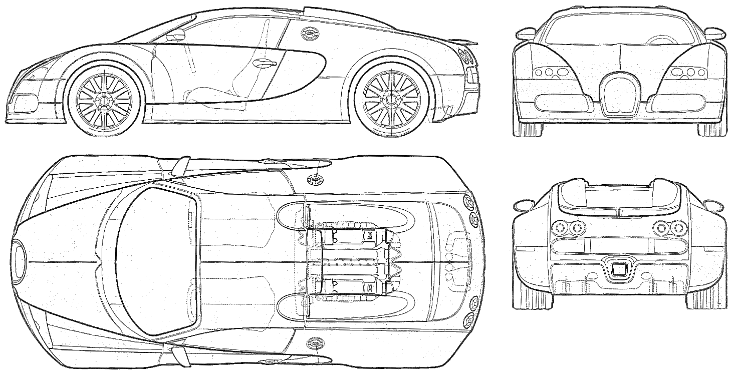 小汽车 Bugatti Veyron 16.4