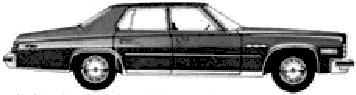 Auto Buick LeSabre Custom 4-Door Sedan 1975 