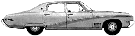 자동차 Buick Skylark Custom 4-Door Sedan 1968
