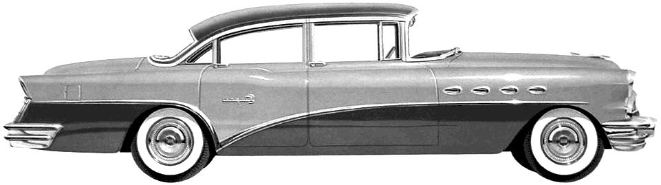 자동차 Buick Super 4-Door Sedan 1956 