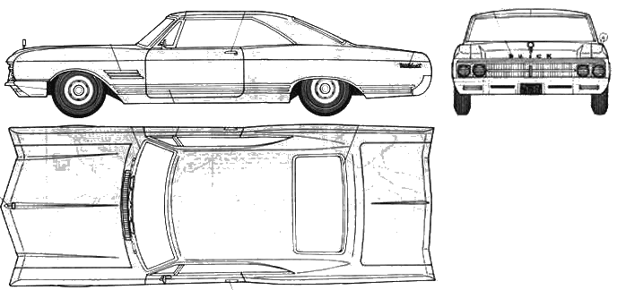 Karozza Buick Wildcat 2-Door Hardtop 1966 