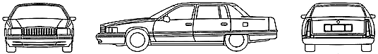 Car Cadillac DeVille 1996