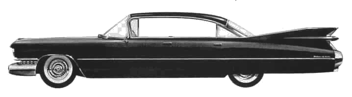 자동차 Cadillac Sedan De Ville 1959