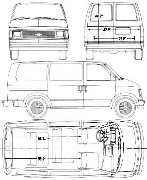 Automobilis Chevrolet Astro LWB 1990