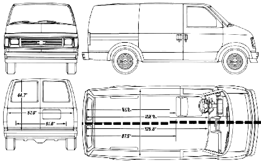 Cotxe Chevrolet Astro Van LWB 1990 