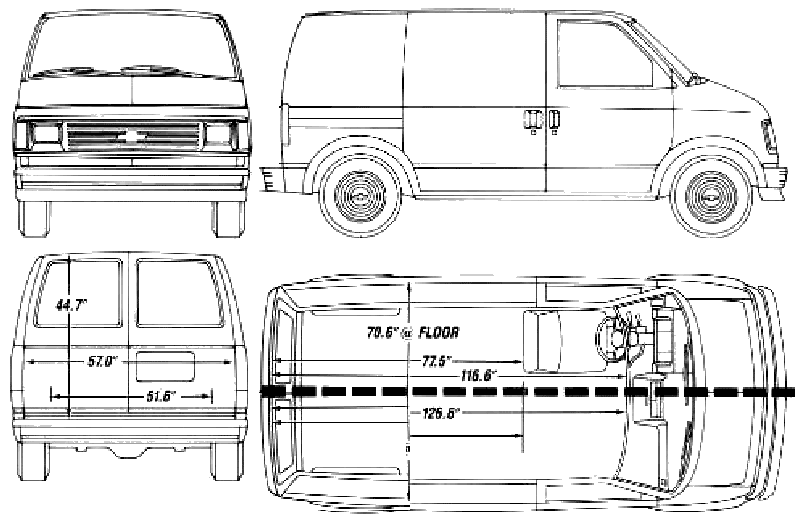 자동차 Chevrolet Astro Van SWB 1990