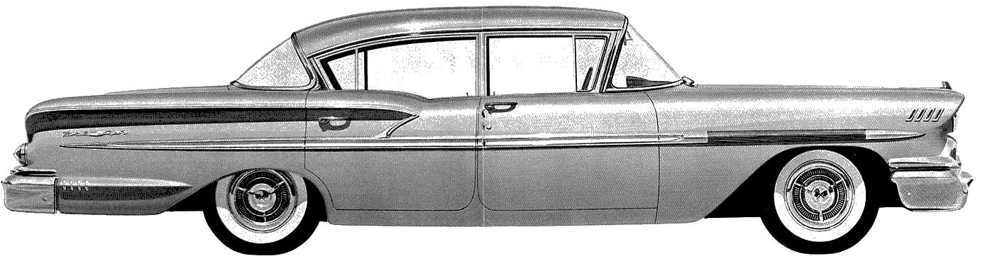 Karozza Chevrolet Bel Air 4-Door Sedan 1958 