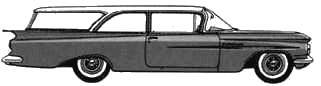 Cotxe Chevrolet Brookwood 2-Door Station Wagon 1959