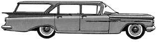 자동차 Chevrolet Brookwood 4-Door Station Wagon 1959 