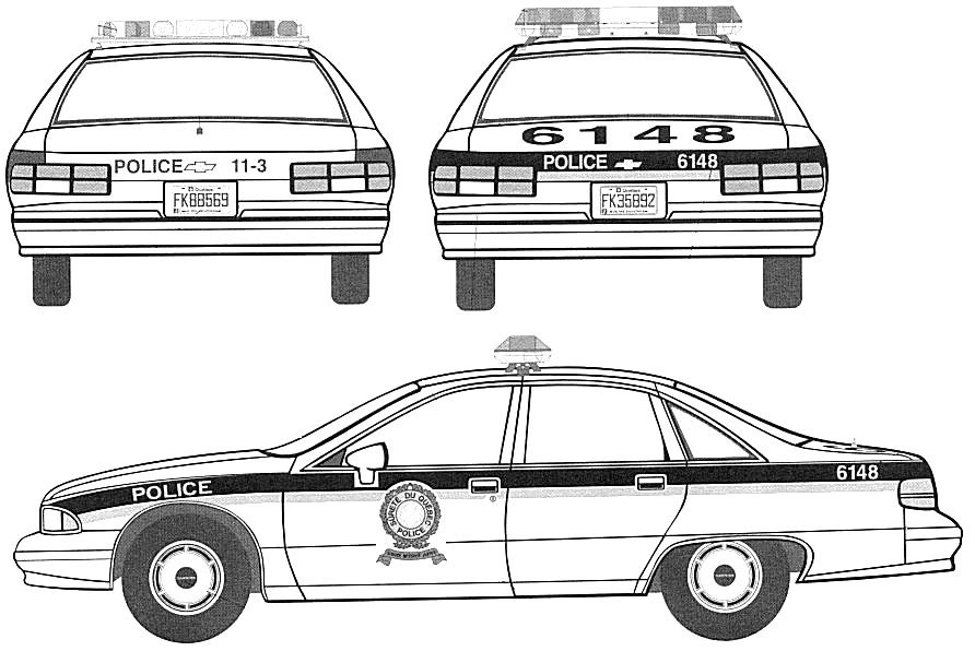 Car Chevrolet Caprice Police 1991