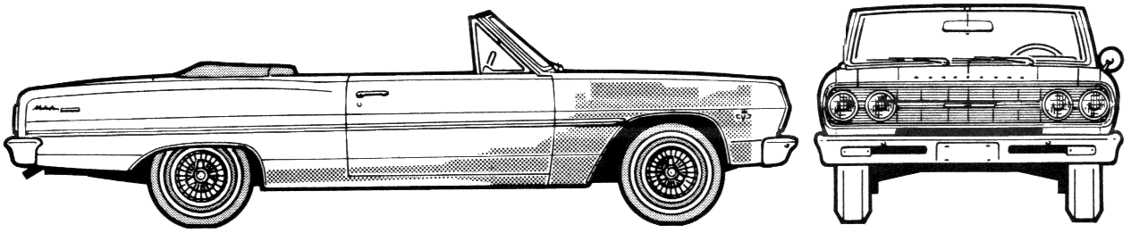 자동차 Chevrolet Chevelle Malibu Convertible 1965