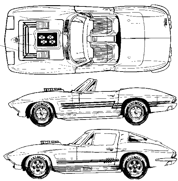 Mašīna Chevrolet Corvette 1963
