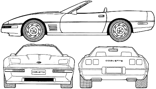 Automobilis Chevrolet Corvette Convertible 1992