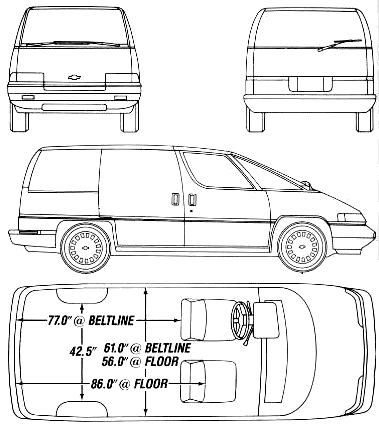 자동차 Chevrolet Lumina APV Van 1990 