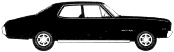 Karozza Chevrolet Malibu 4-Door Sedan 1970 