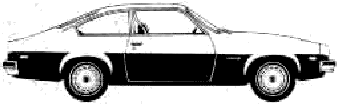 Mašīna Chevrolet Monza S Hatchback Coupe 1976