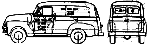Auto Chevrolet Panel Delivery 3105 1954 